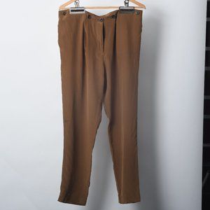 Golden Brown Silk Pants